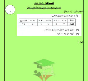 thumbnail of الاختبار التجريبي رياضيات للصف الحادي عشر علمي الفصل الثاني# توجية الجهراء