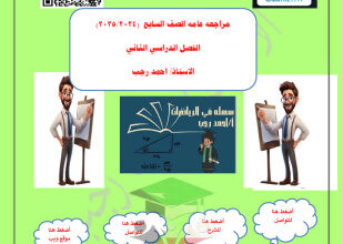 thumbnail of المراجعة النهائية رياضيات للصف السابع الفصل الثاني