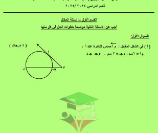 thumbnail of امتحان تجريبي رياضيات للصف العاشر الفصل الثاني # توجية الأحمدي