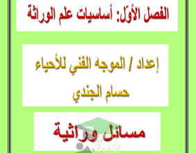 thumbnail of أحياء للصف الحادي عشر علمي الفصل الأول مسائل الوراثة (غير محلولة)