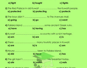 thumbnail of المنهج الجديد انجليزي للصف الخامس الإبتدائي الفصل الأول ورقة عمل على الجرامر