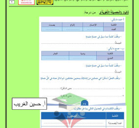 thumbnail of المنهج الجديد عربي للصف الخامس الإبتدائي الفصل الأول مراجعة اختبار تحصيلي (2)