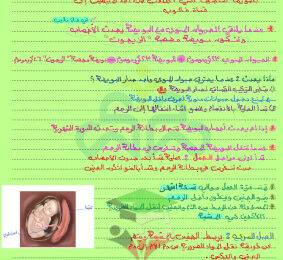 thumbnail of المنهج الجديد علوم للصف التاسع الفصل الأول ملخص درس الأخصاب والحمل و الولادة