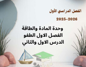 thumbnail of المنهج الجديد علوم للصف السابع الفصل الأول ملخص وحدة المادة و الطاقة و الطفو