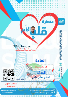 thumbnail of مذكرة قلب الأم رياضيات للصف الحادي عشر علمي الفصل الأول