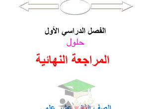 thumbnail of المراجعة النهائية (الفلاح ) محلولة الرياضيات للصف الثاني عشر علمي الفصل الأول