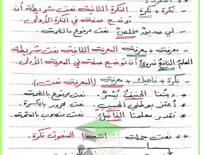 thumbnail of تنبيهات النحو والصرف ليلة الأمتحان عربي للصف الثاني عشر الفصل الأول