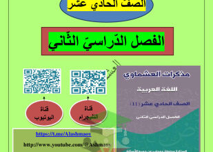 thumbnail of المنهج الجديد مذكرة العشماوي الثروة اللغوية (كاملة) عربي للصف الحادي عشر الفصل الثاني