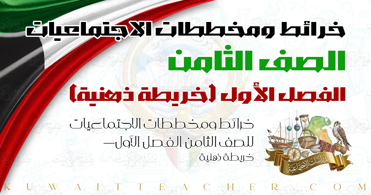 خرائط ومخططات الاجتماعيات للصف الثامن الفصل الأول — خريطة ذهنية