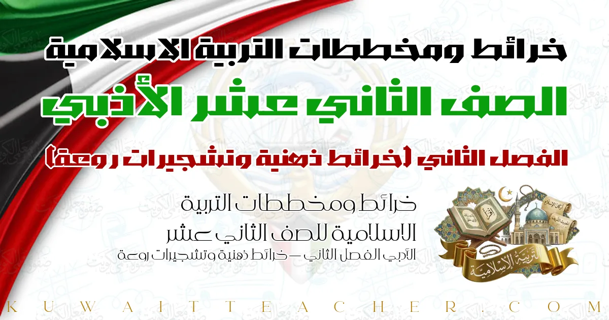 خرائط ومخططات التربية الاسلامية للصف الثاني عشر الأدبي الفصل الثاني — خرائط ذهنية وتشجيرات روعة